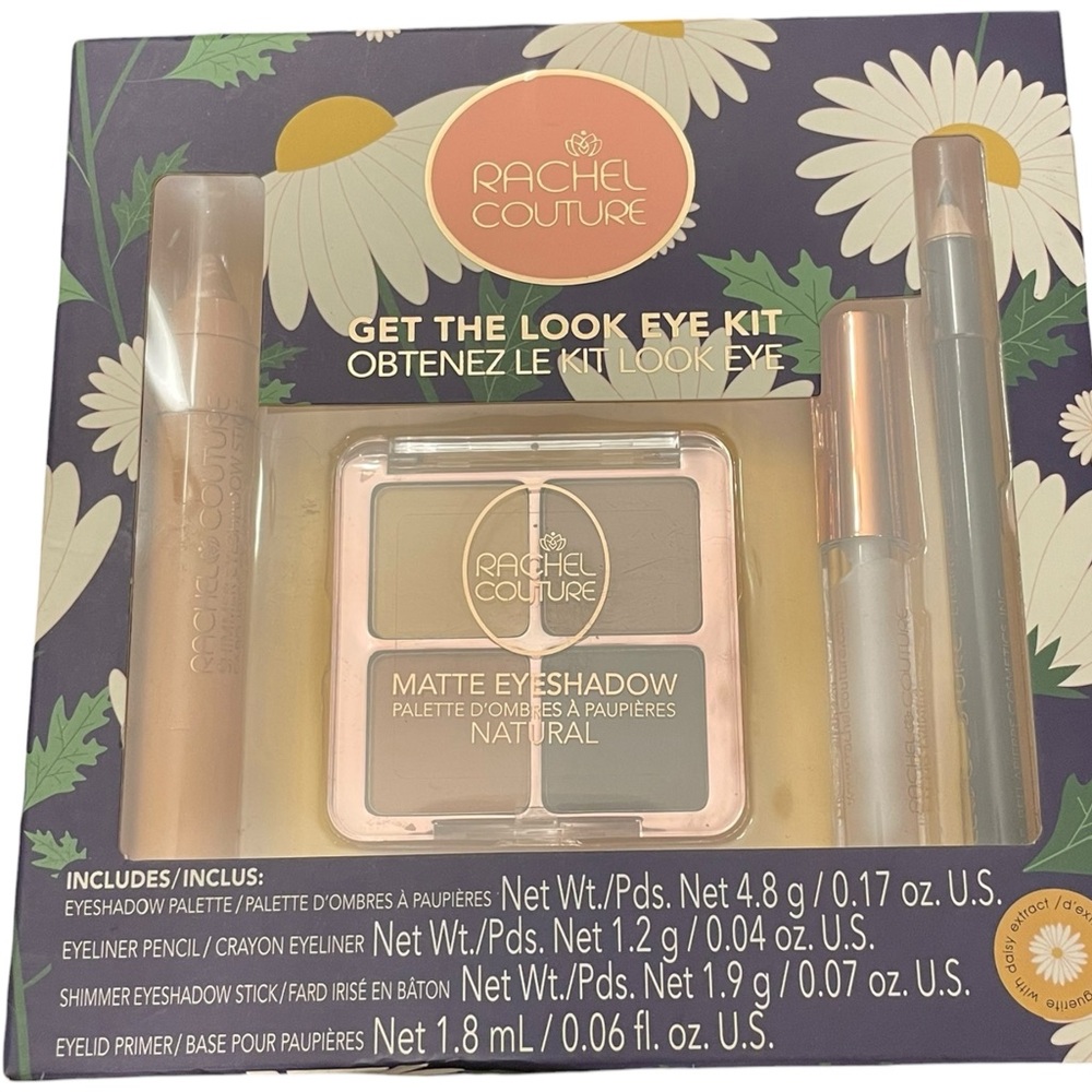RACHEL COUTURE GET THE LOOK NATURAL EYE SHADOW MAKEUP SET EYELID PRIMER NEW